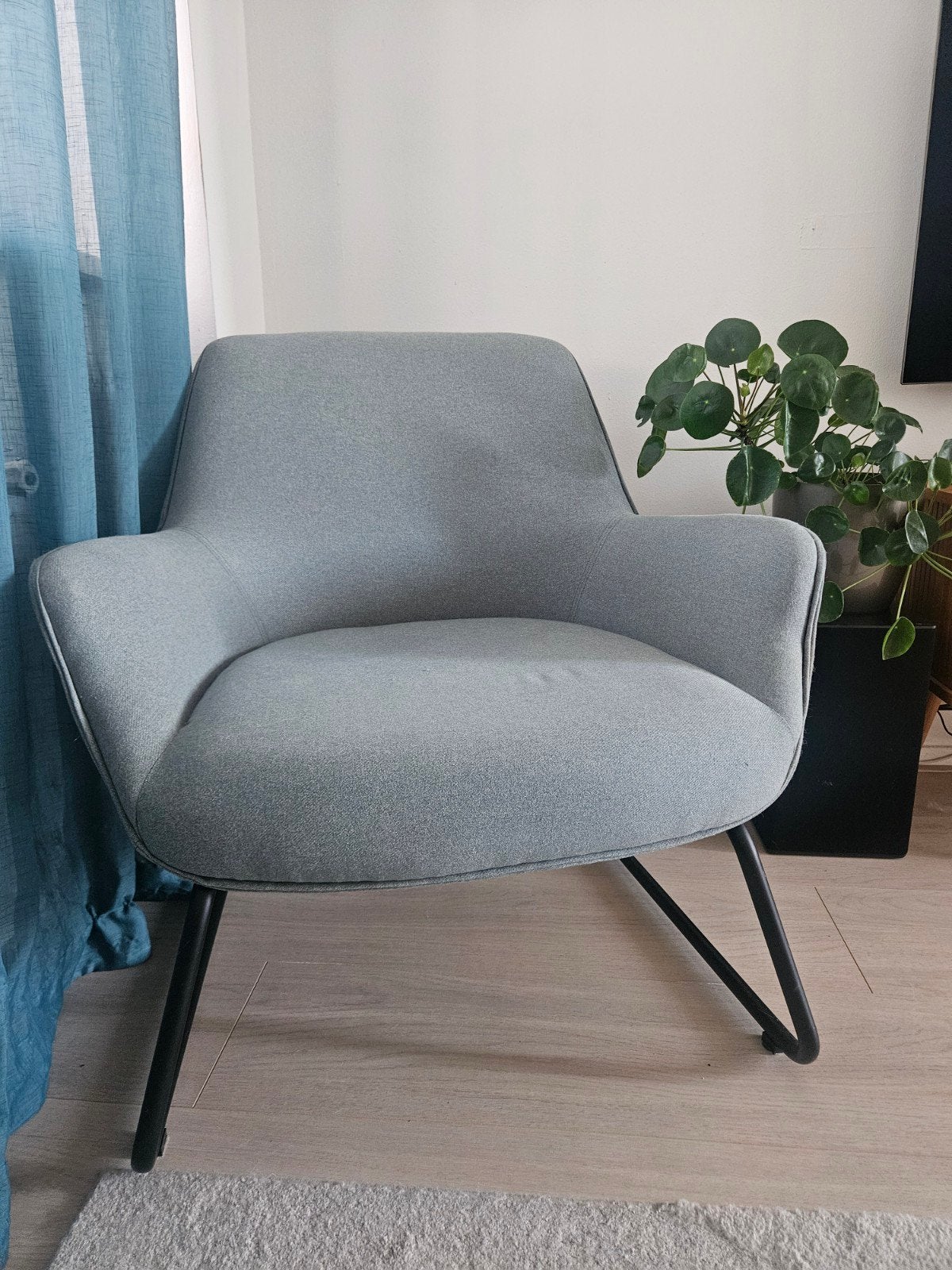 Fauteuil Sofa Company - grijsgroen, Minder dan 75 cm, Ophalen of Verzenden, Zo goed als nieuw, Stof