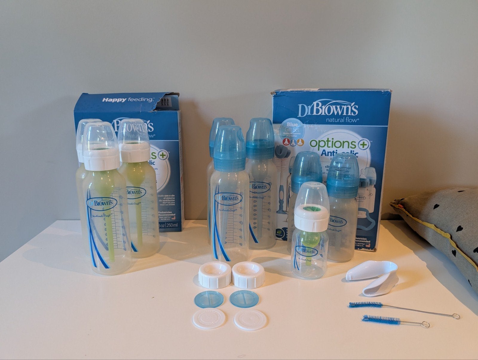 Dr. Brown's Options+ Anti-Colic Babyflessen Set, Kinderen en Baby's, Ophalen, Gebruikt, Dr. Brown's, Inclusief flessen
