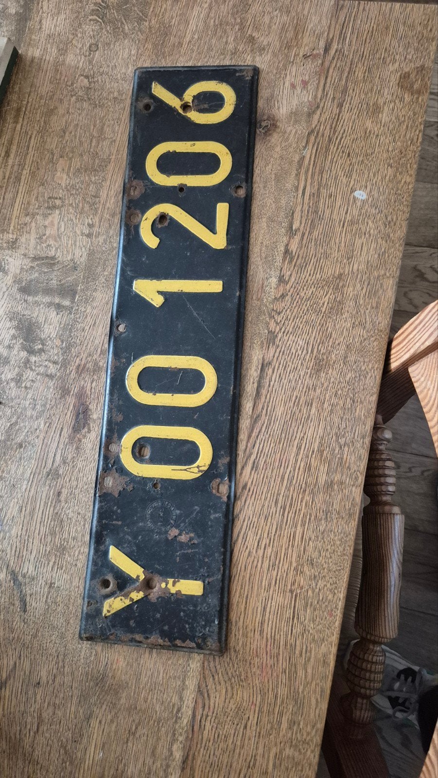 Oude Nederlandse Kentekenplaat Y-22106, Ophalen of Verzenden