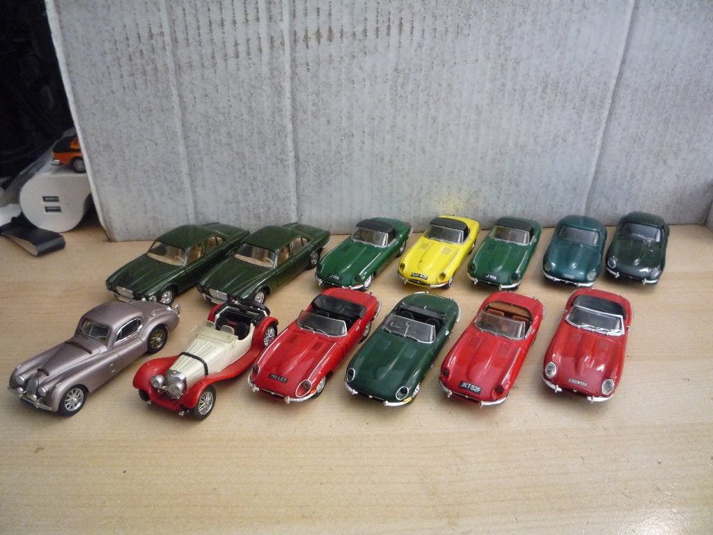 Kleine partij Jaguar modellen E-Type/XJ/XK Dinky MB/Solido, Ophalen of Verzenden, Zo goed als nieuw, Auto, Dinky Toys