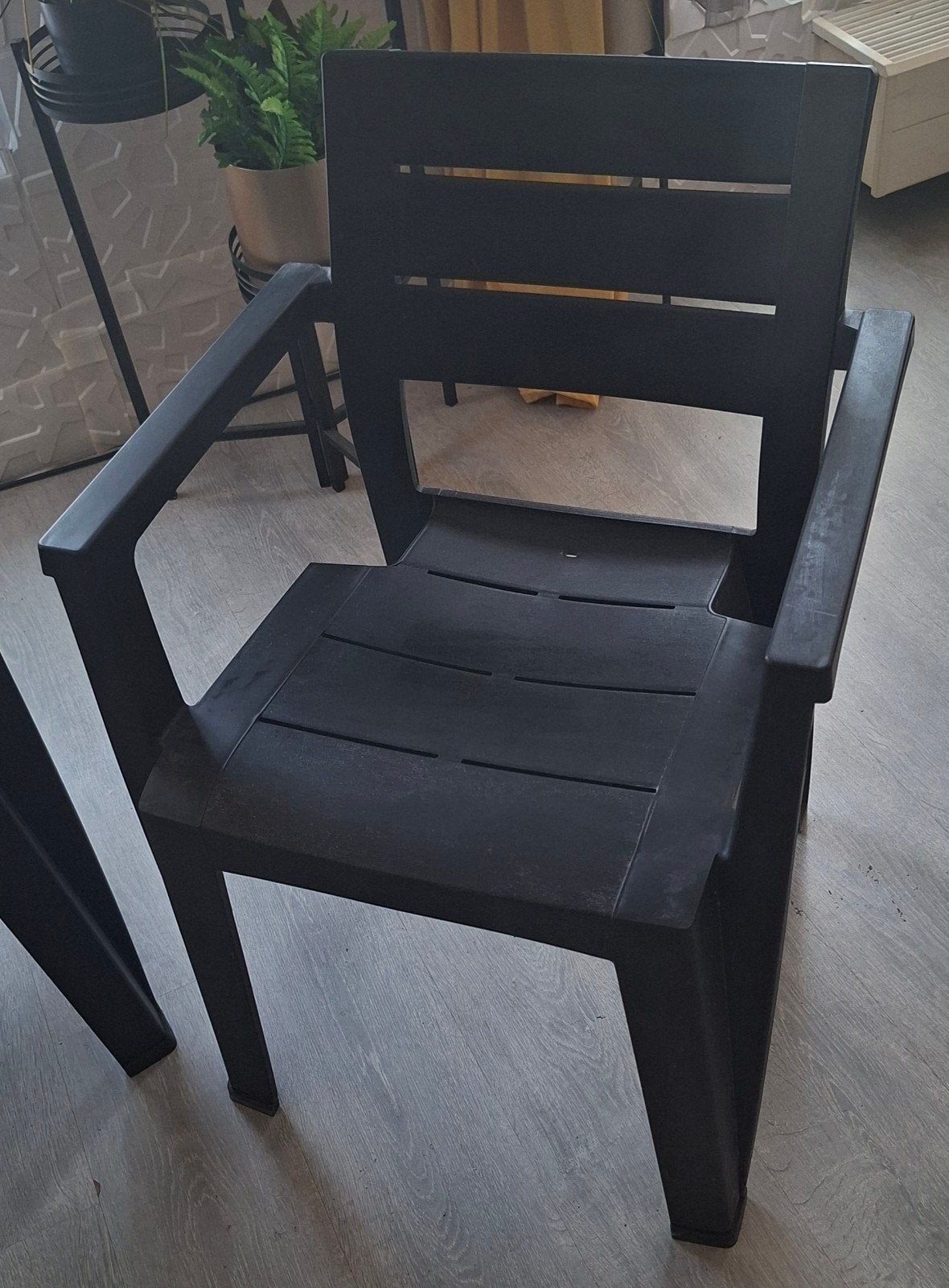 4x Donkerblauwe tuinstoelen - nieuw, Tuin en Terras, Ophalen, Nieuw, Kunststof, Stapelbaar