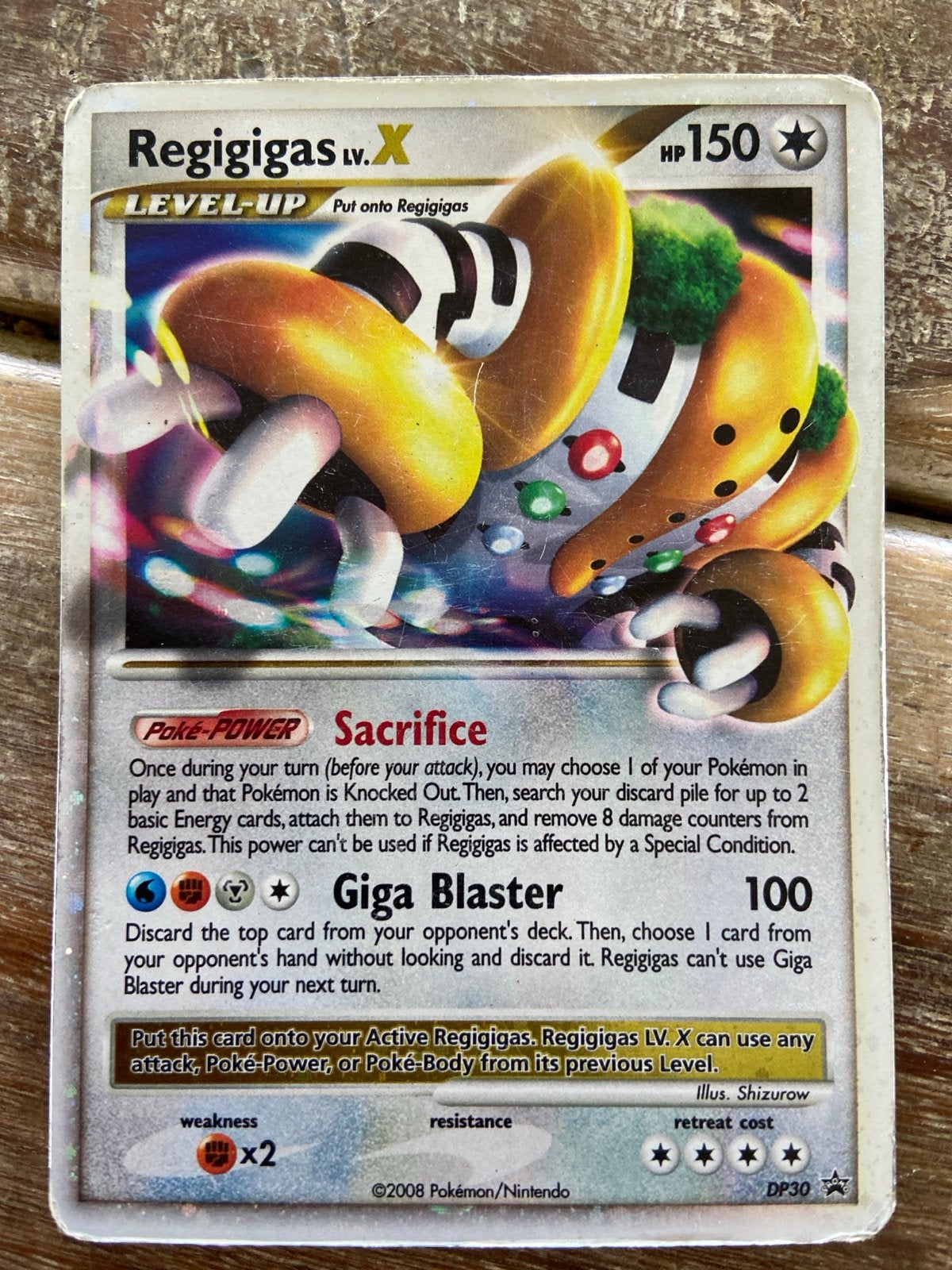Pokémon Kaart Regigigas LV.X DP30 - Zeldzaam, Ophalen of Verzenden, Gebruikt, Losse kaart, Foil