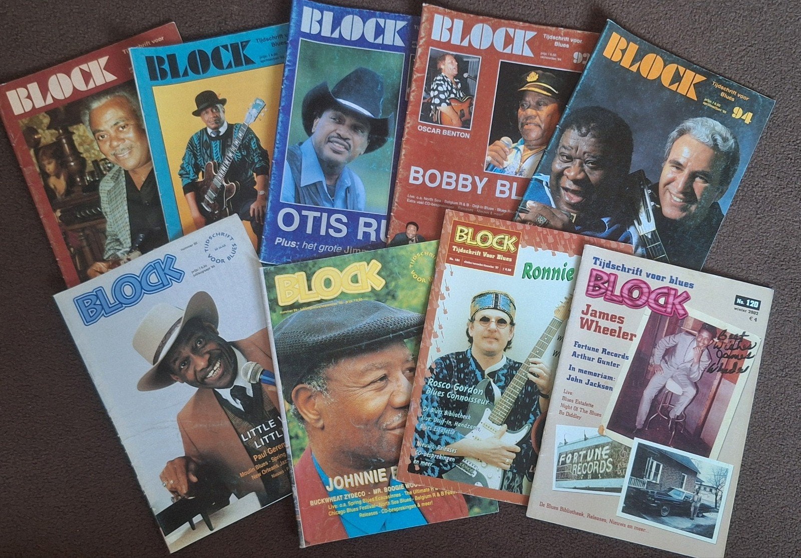 Block - 9 Blues tijdschriften., Boeken, Tijdschriften en Kranten, Ophalen of Verzenden, Gelezen