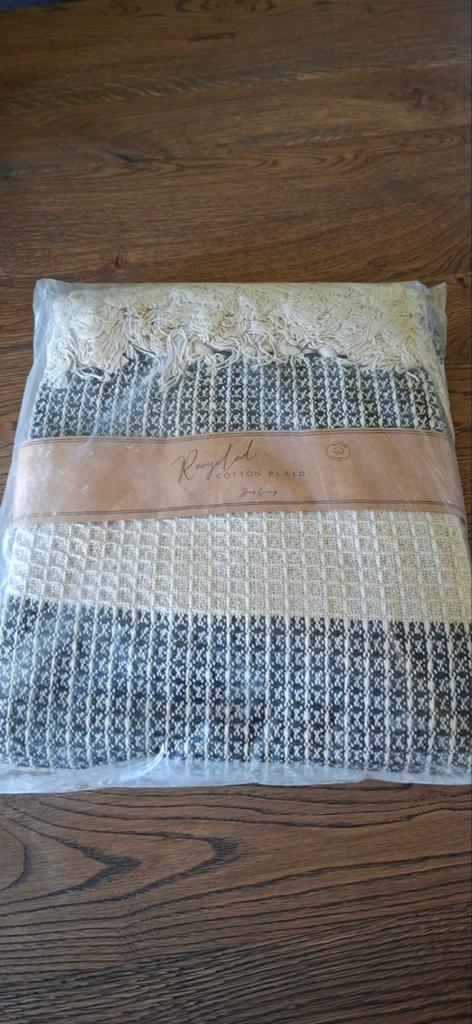 Jens Living gerecycled katoenen plaid, Ophalen of Verzenden, Nieuw