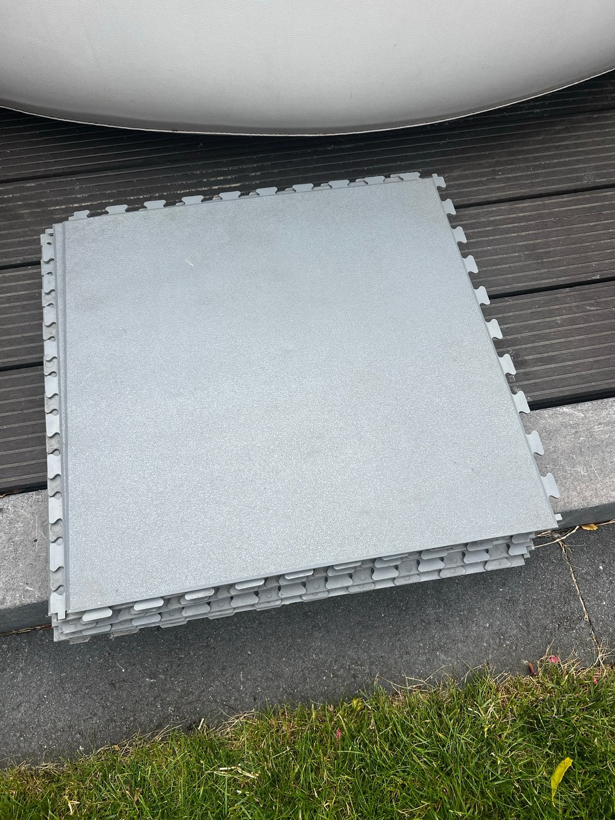 12 stuks Flexi-Tile vloertegels - Grijs, Gebruikt, Ophalen of Verzenden, Minder dan 5 m², Vloertegels