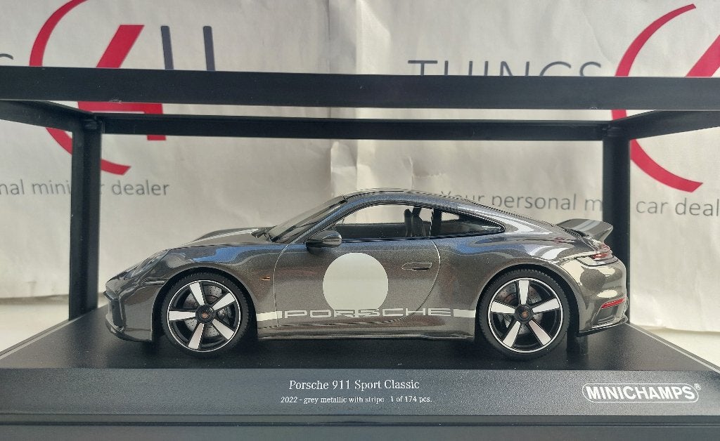 Minichamps 1:18 Porsche 911 (992) Sport Classic 2022 grijs, Ophalen of Verzenden, Nieuw, Auto, MiniChamps