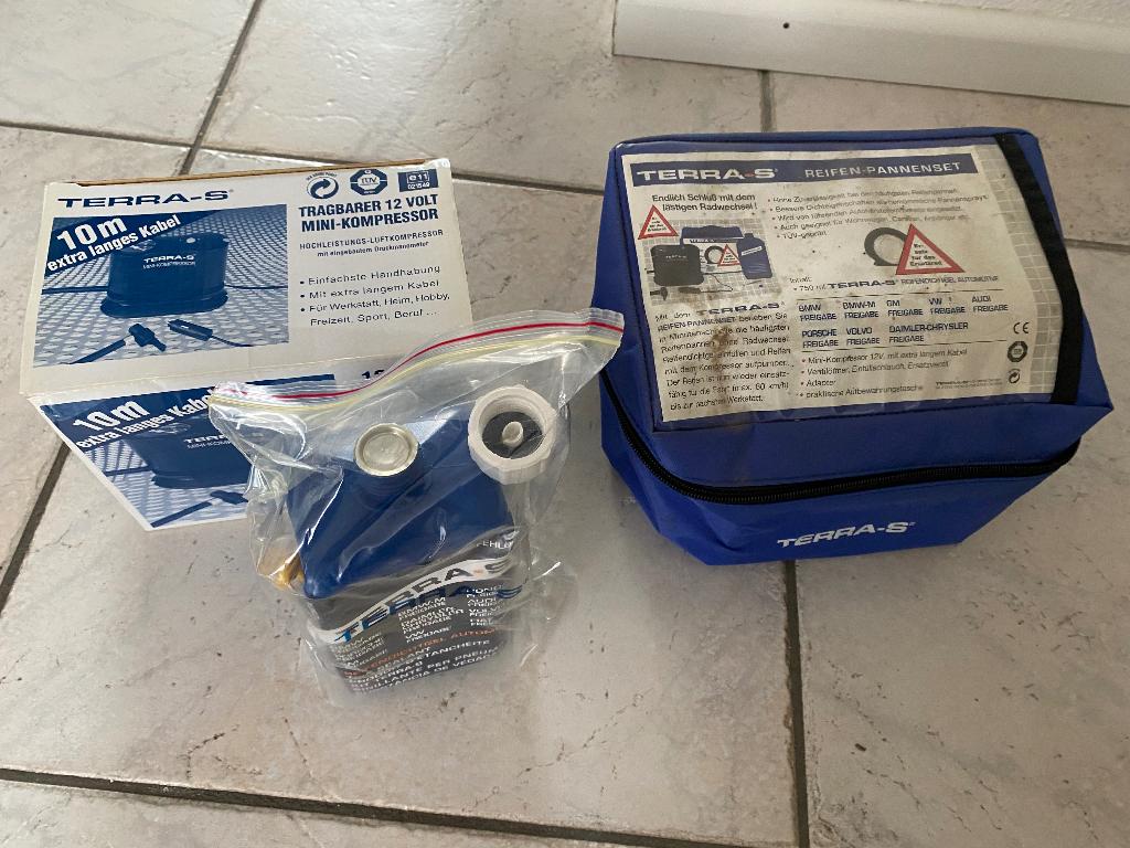 terra-s autobanden compressor, Ophalen, Zo goed als nieuw