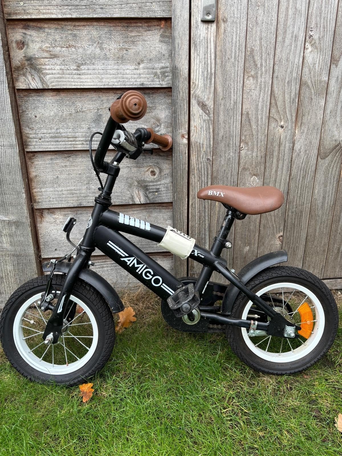 Amigo 14 inch met zijwieltjes, Fietsen en Brommers, Ophalen, Terugtraprem, Gebruikt, Staal