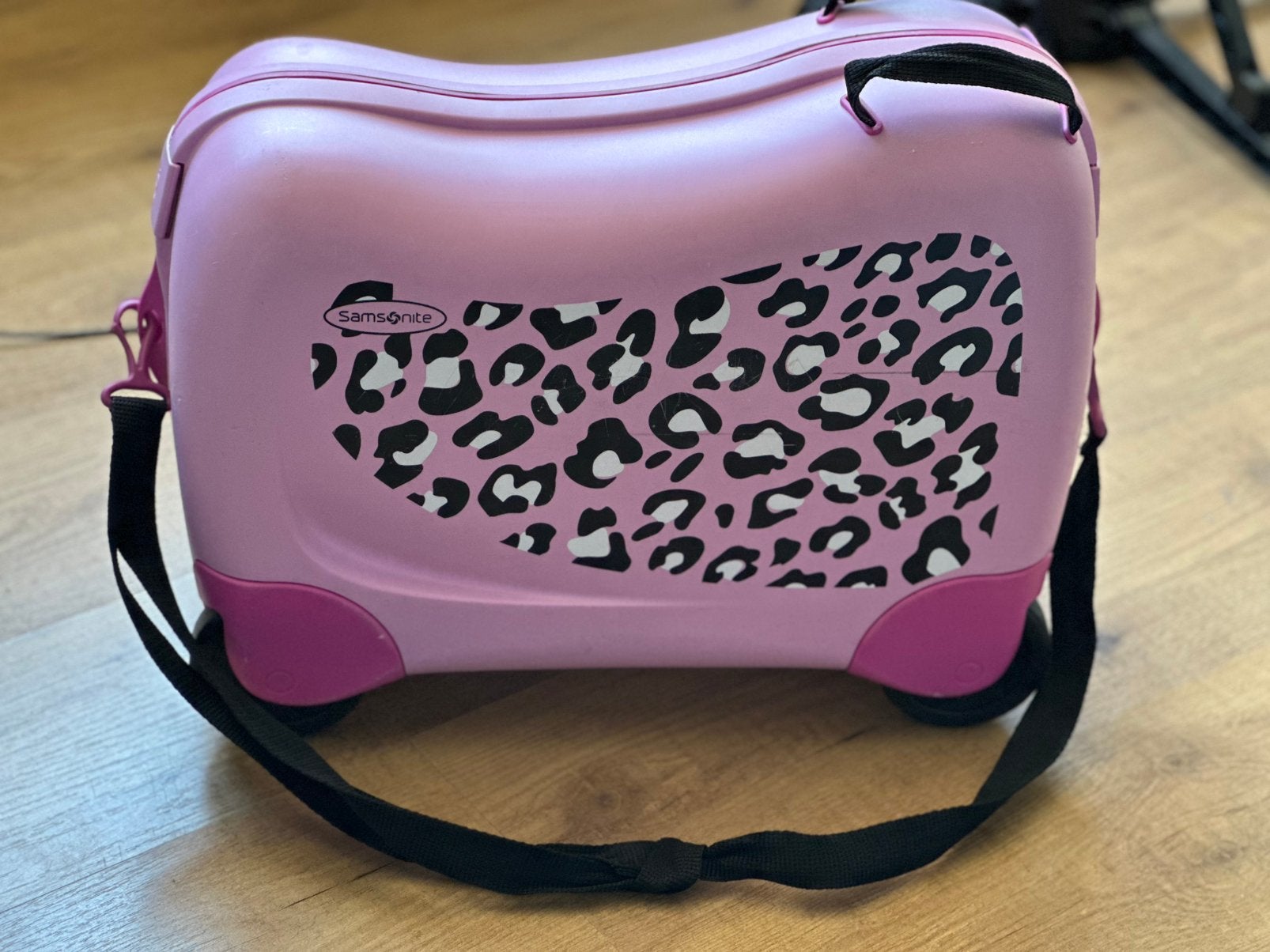 Samsonite roze panter kinderkoffer, Ophalen, Hard kunststof, Minder dan 50 cm, Zo goed als nieuw