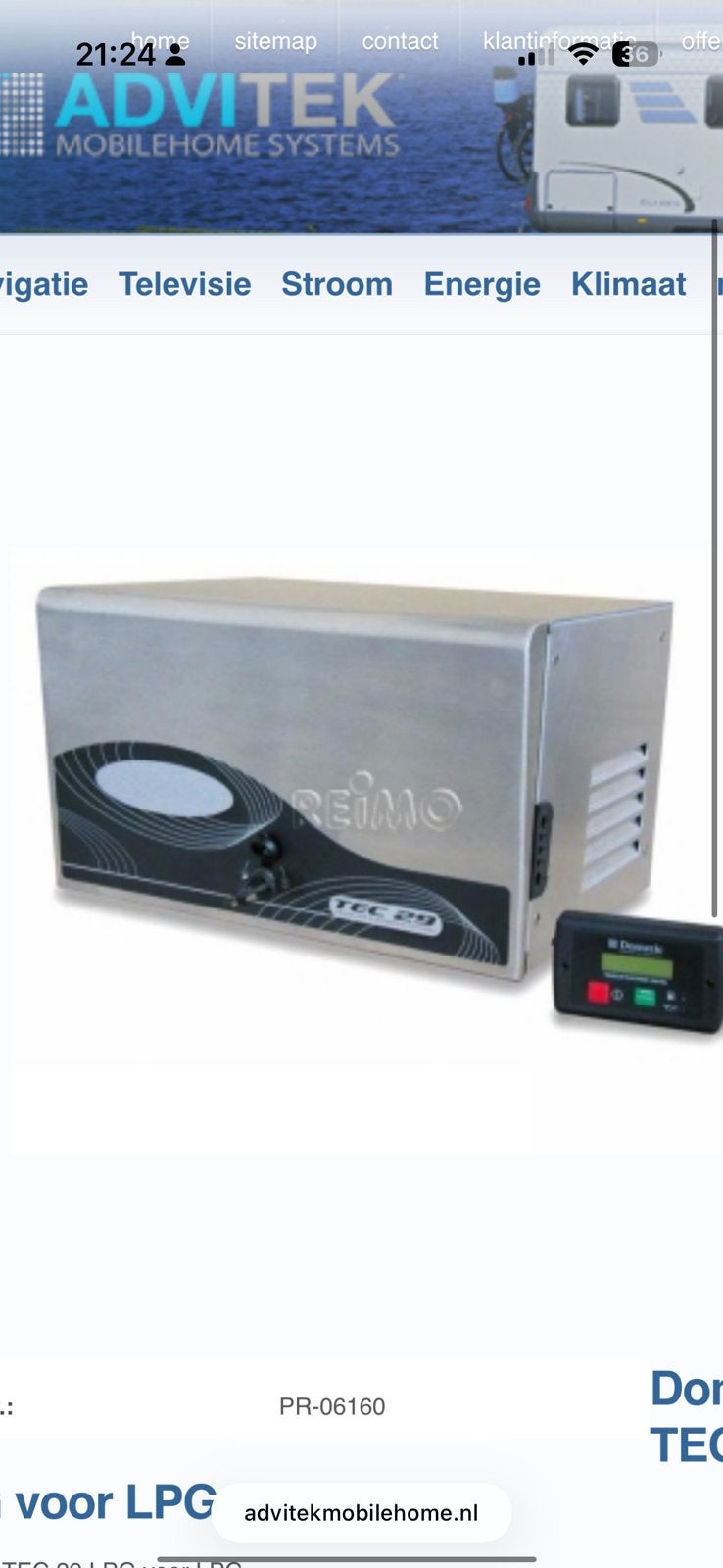 Dometic TEC 29 LPG Inverter Generator - Honda Motor, Ophalen of Verzenden, Gebruikt, Overige typen, 1800 rpm of meer