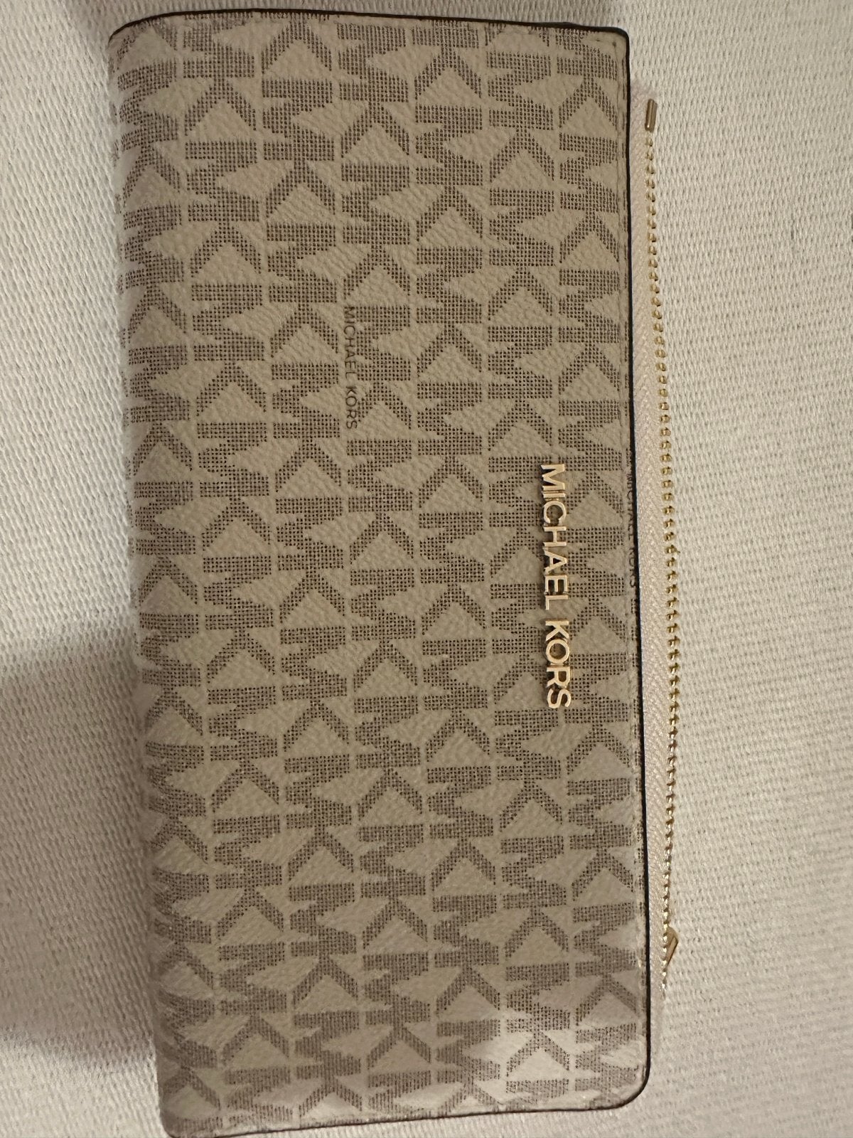 Michael Kors Jet Set Travel Portemonnee - Nieuw, Ophalen of Verzenden, Nieuw, Beige, Overige merken