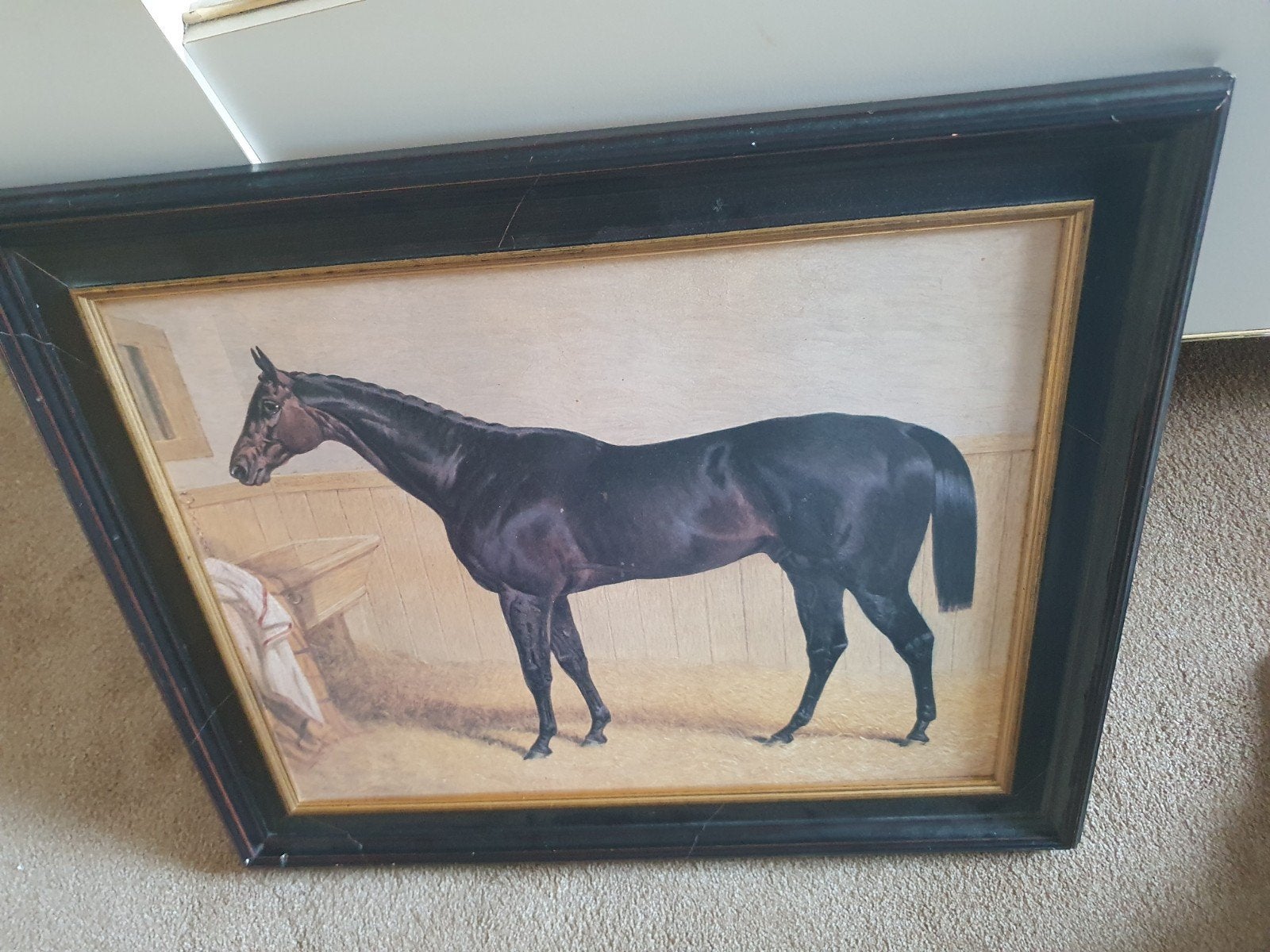 paarden schilderij, Paneel, Dieren, Ophalen of Verzenden, Klassiek