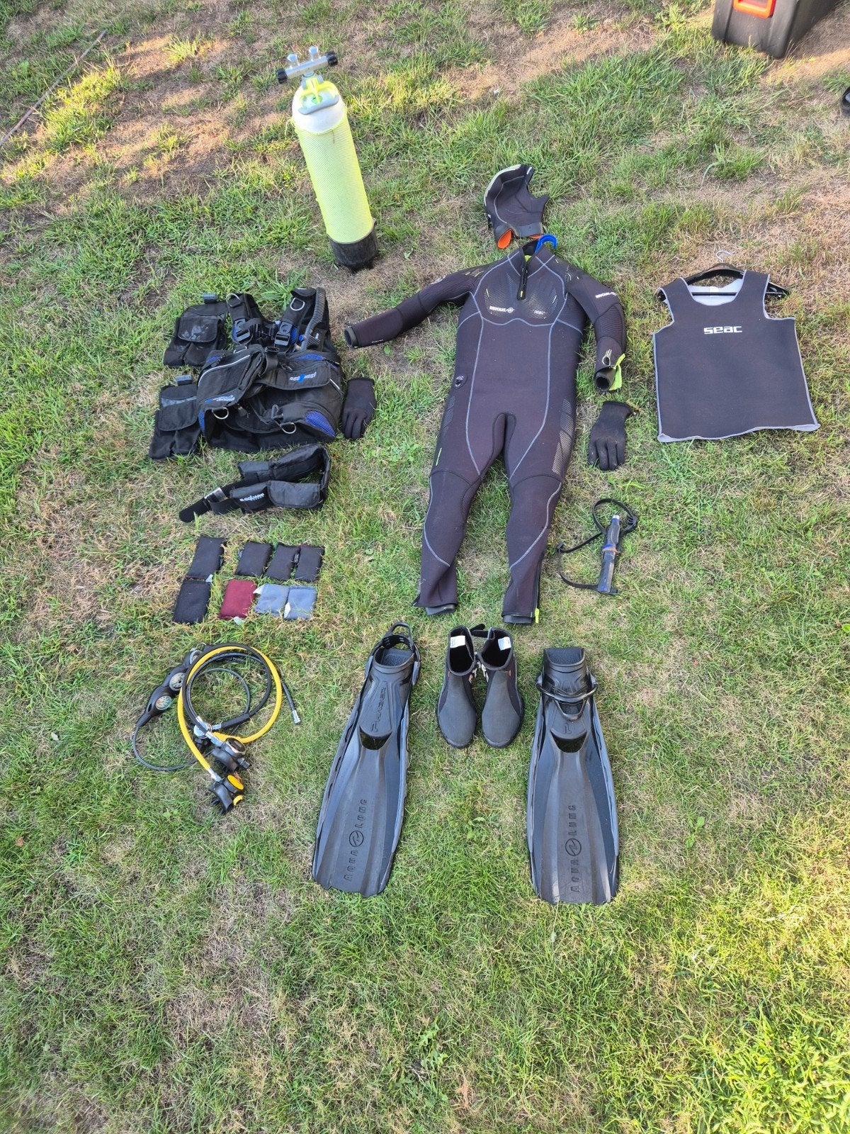 Complete Duikuitrusting: Beuchat, Aqua Lung, SeaQuest, Watersport en Boten, Duiken, Ophalen, Gebruikt, Duikpak
