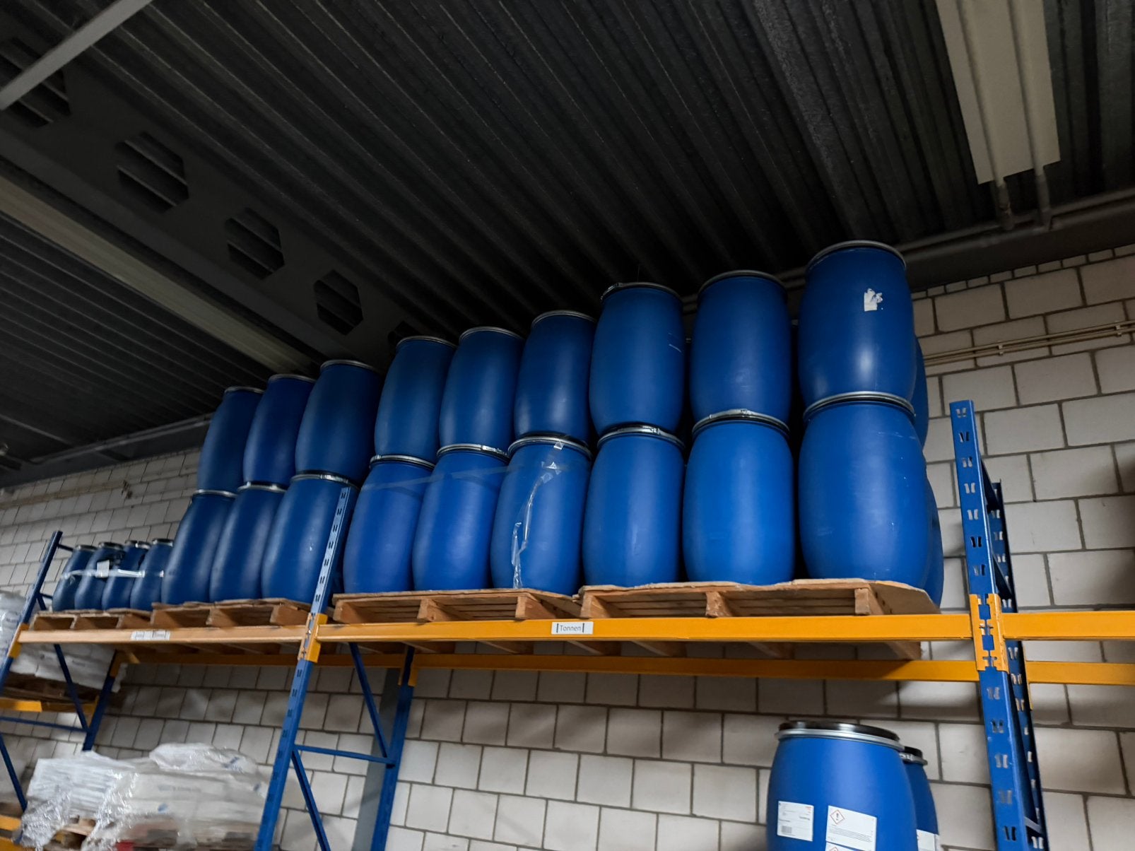 Schone industriële 120 liter vaten met ringband deksel, Tuin en Terras, Regentonnen, 75 tot 150 liter, Ophalen, Gebruikt, Kunststof
