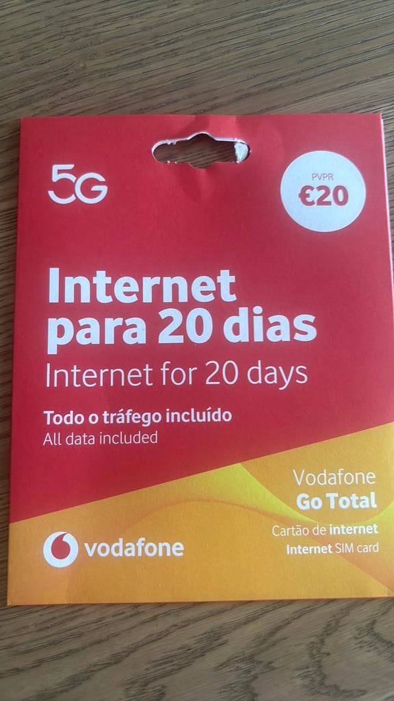 VODAFONE Prepaid Sim kaarten (data, internet) PORTUGAL, Ophalen of Verzenden, Nieuw, Vodafone, Simkaart