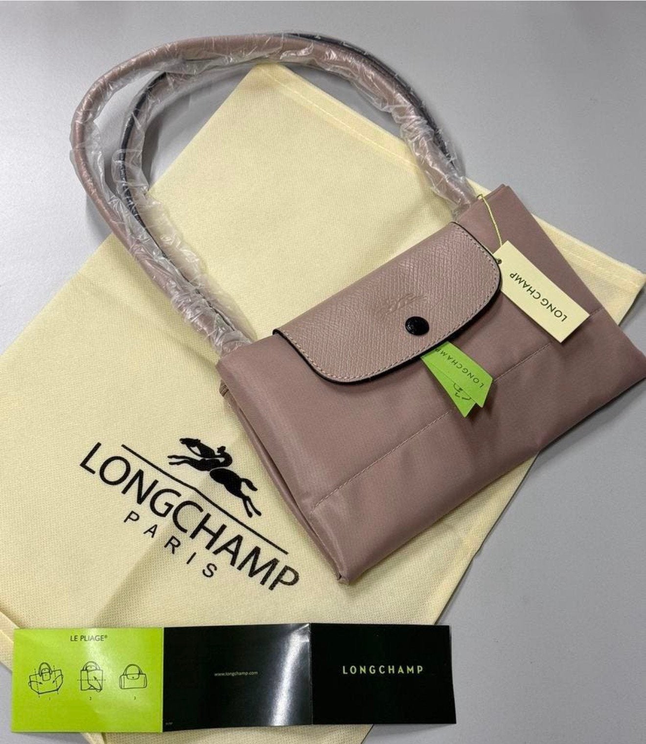 LONGCHAMP Paris - Le Pliage Tote Grote Tas Opvouwbaar beige, Bruin, Nieuw, Ophalen of Verzenden, H