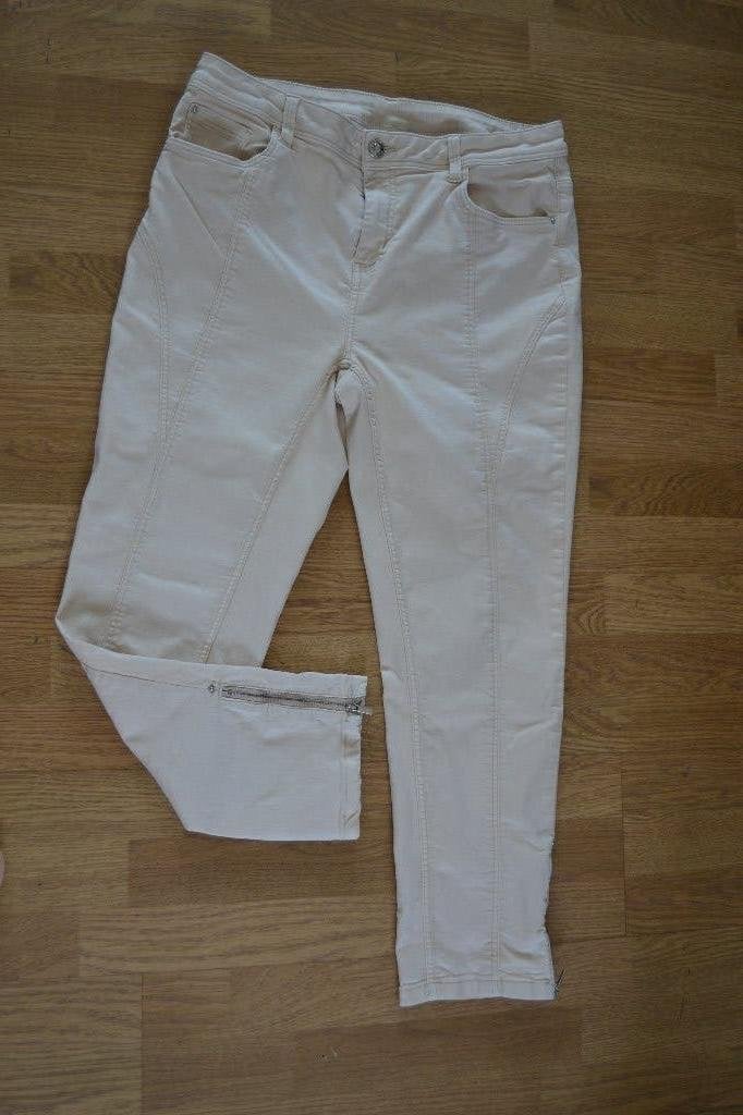 Broek van MS Mode maat 44, Beige, Maat 42/44 (L), Nieuw, Ophalen of Verzenden