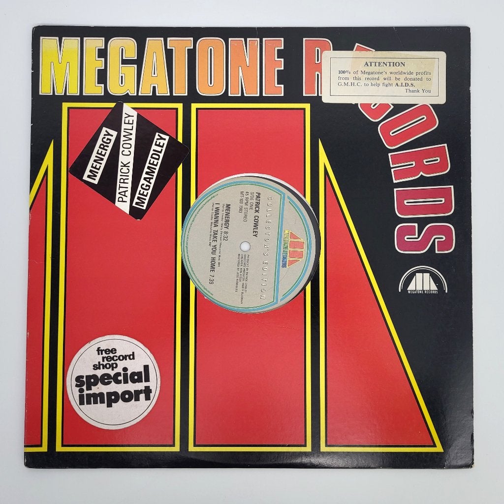Patrick Cowley – Menergy / Megamedley - Megatone Records, Ophalen of Verzenden, Gebruikt, 12 inch, Disco