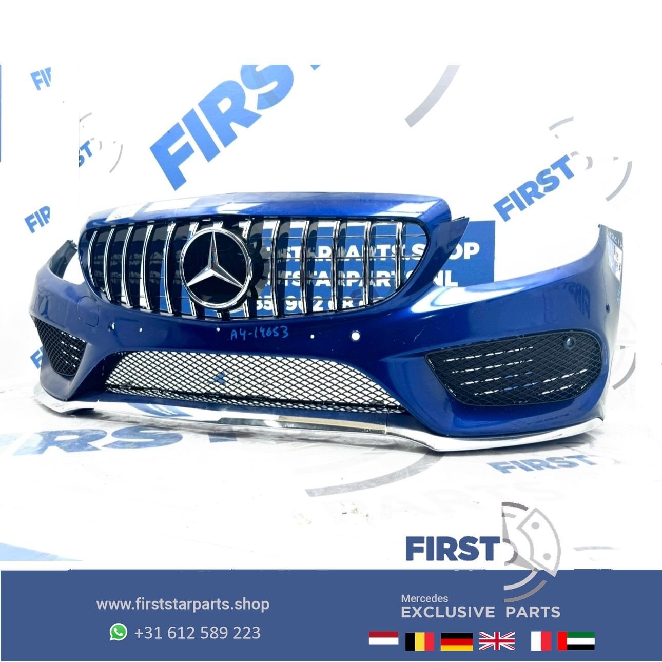 W205 BUMPER AMG COMPLEET C43 VOORBUMPER A2058850925 + GT GRI, Gebruikt, -, Voor, Ophalen of Verzenden