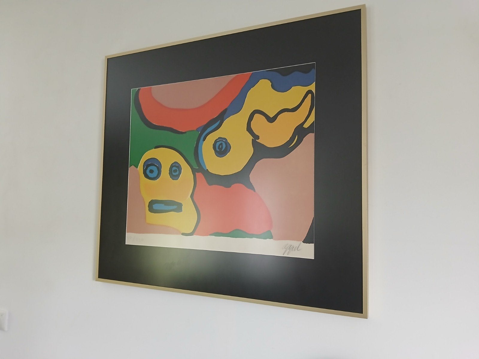 Litho "Yellow boy and Son"Karel Appel gesigneerd met potlood, Ophalen