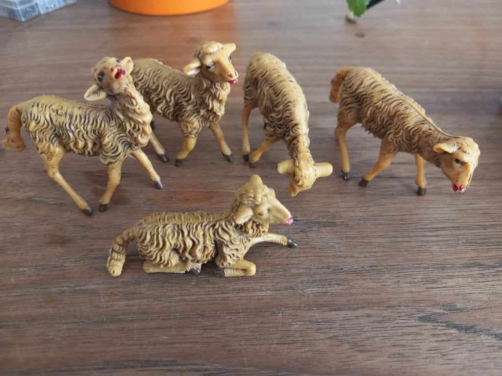 Oude kerst schaapjes, Ophalen, Gebruikt