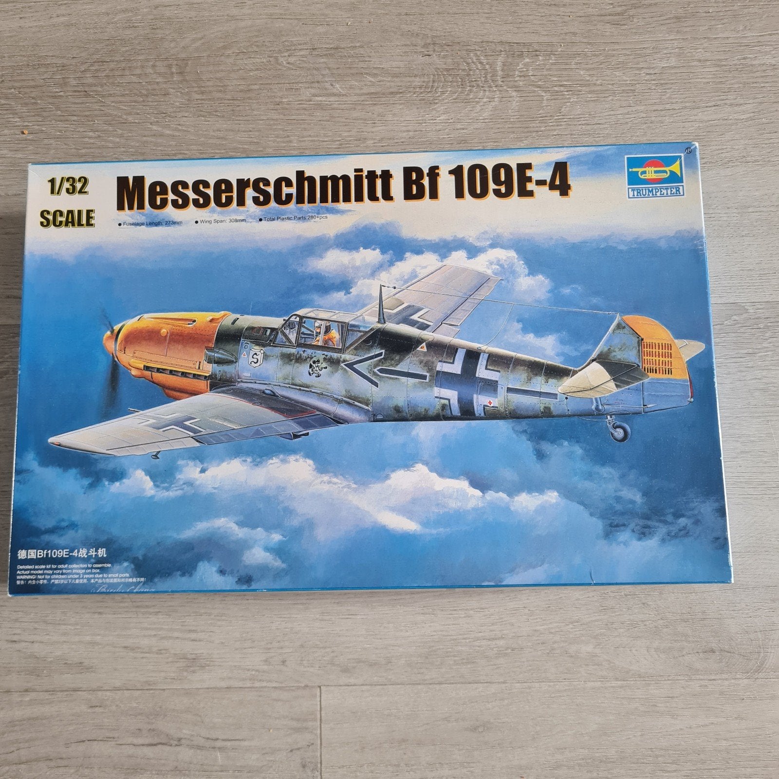 Trumpeter 02289 1:32 Messerschmitt Bf 109E-4, Overige merken, Nieuw, Ophalen of Verzenden, Groter dan 1:72