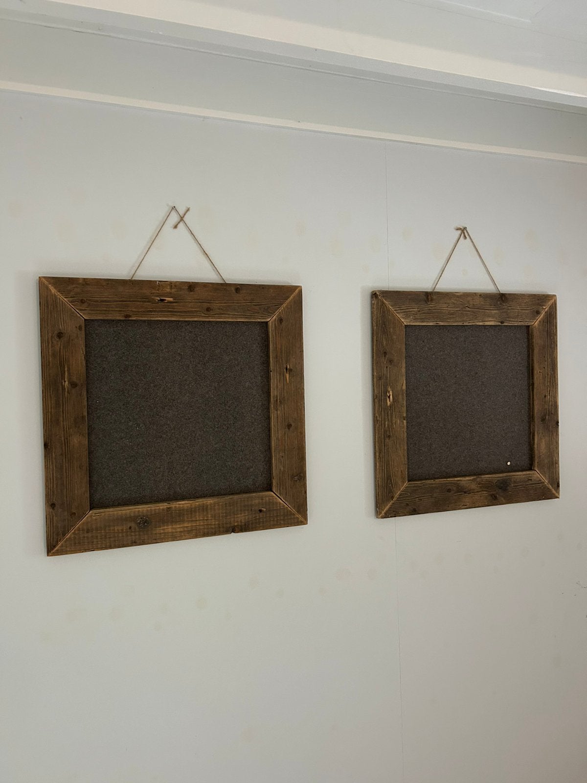 2x Steigerhouten Prikbord met Ophangtouw (66x66), Ophalen, Zo goed als nieuw