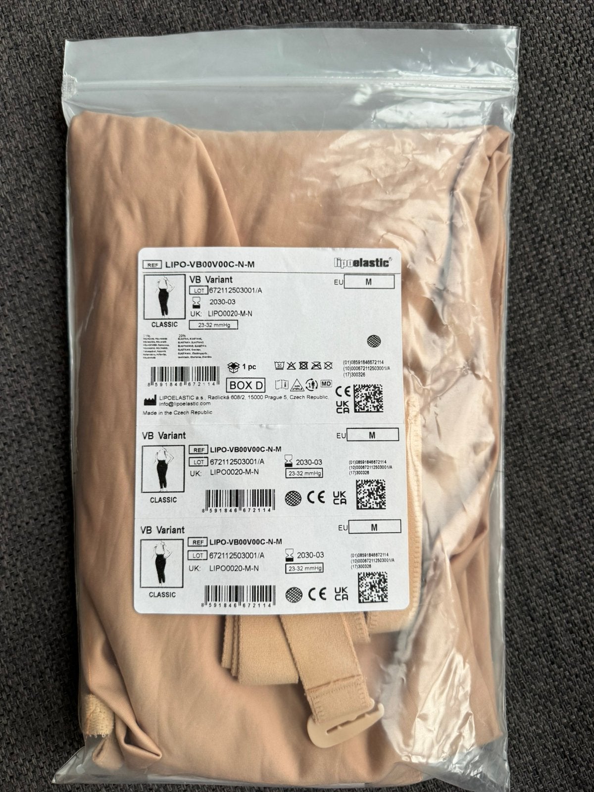 Lipoelastic compressiepak VB Variant maat M beige, Ophalen of Verzenden, Gedragen