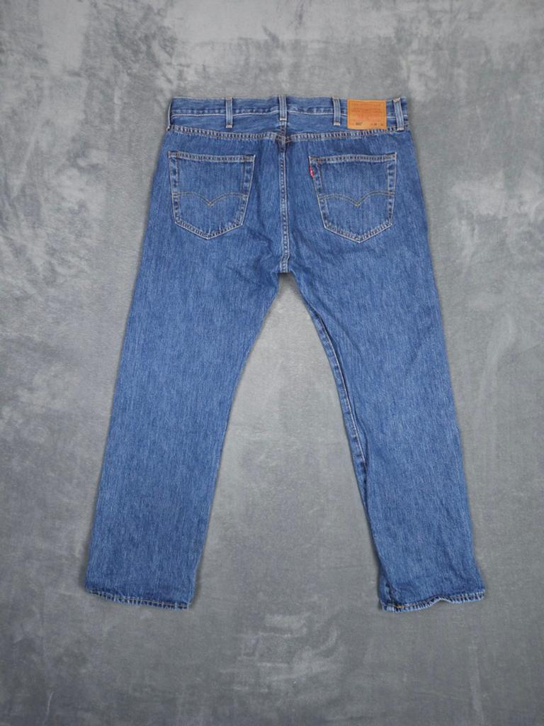 Levi's Broek 501 W38 L30 Straight Fit Blauw Denim Jeans., W36 - W38 (confectie 52/54), Blauw, ., Ophalen of Verzenden
