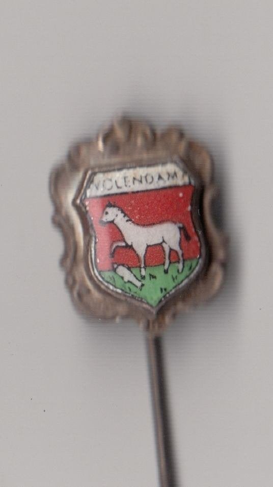 Volendam Stadswapen speldje, Verzamelen, Speldjes, Pins en Buttons, Gebruikt, Niet vindbaar, Niet vindbaar, Speldje of Pin