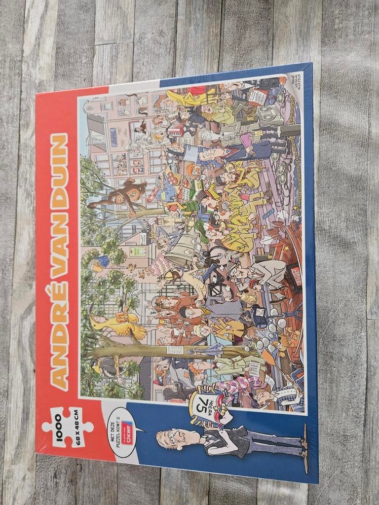 Nieuwe André van Duin 75 jaar legpuzzel 1000 stukjes, Ophalen of Verzenden, 500 t/m 1500 stukjes, Nieuw, Legpuzzel