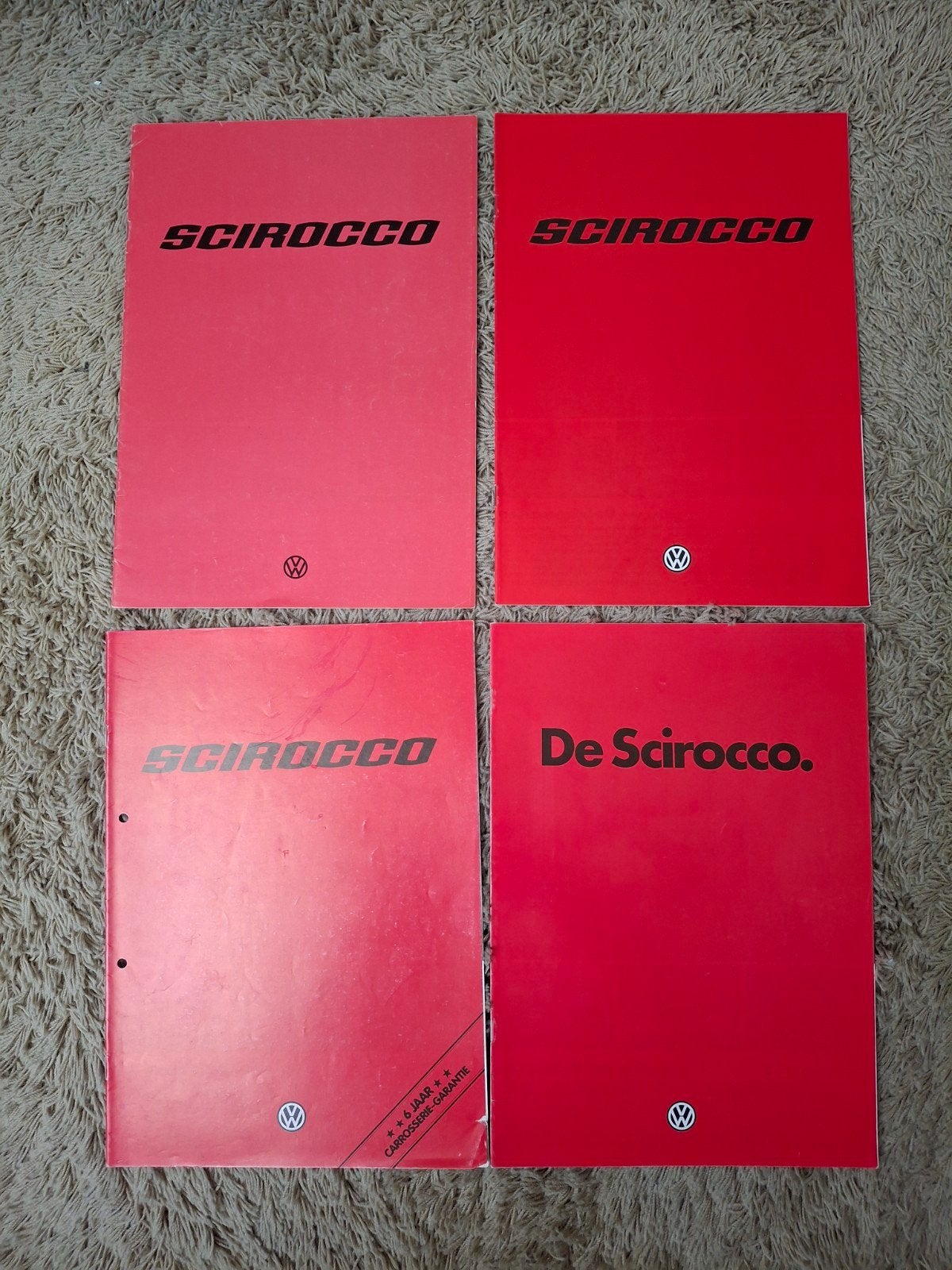 lot autofolders VW Scirocco 1e generatie, Verzenden, Volkswagen