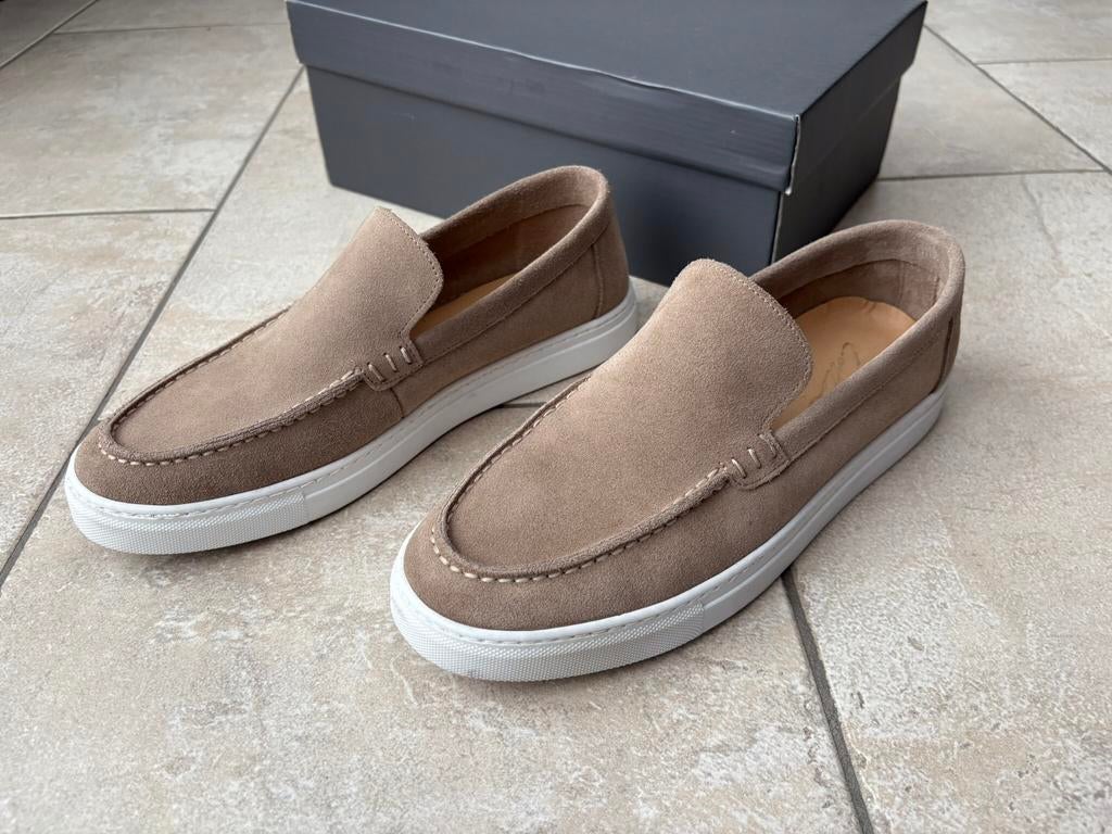 Cotton district loafers / schoenen - Maat 42 - Suède / Beige, Loafers, Overige kleuren, Ophalen of Verzenden, Zo goed als nieuw