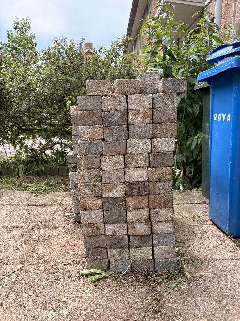 Stenen voor terras of pad, Tuin en Terras, Tegels en Klinkers, Ophalen, Klinkers, Zo goed als nieuw, 10 m² of meer