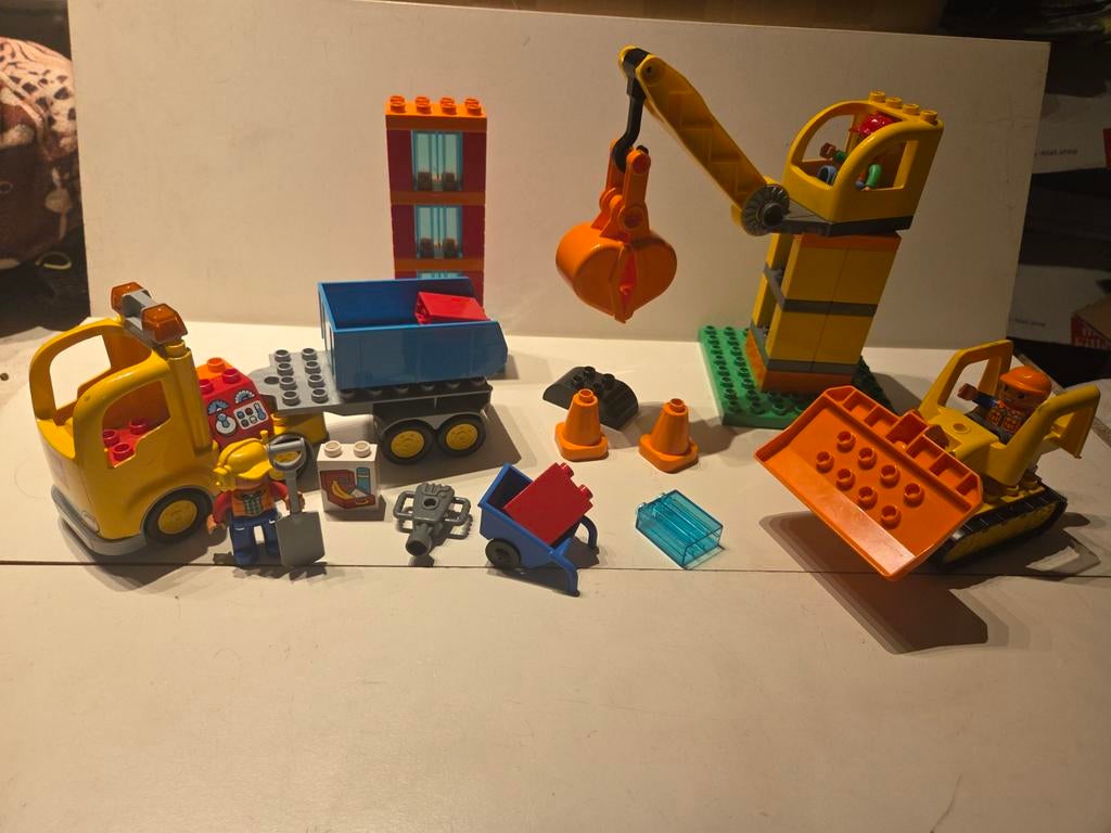 Lego Duplo 10813 Grote Bouwplaats - Compleet met instructie, Overige thema's, Lego, Compleet, Ophalen of Verzenden