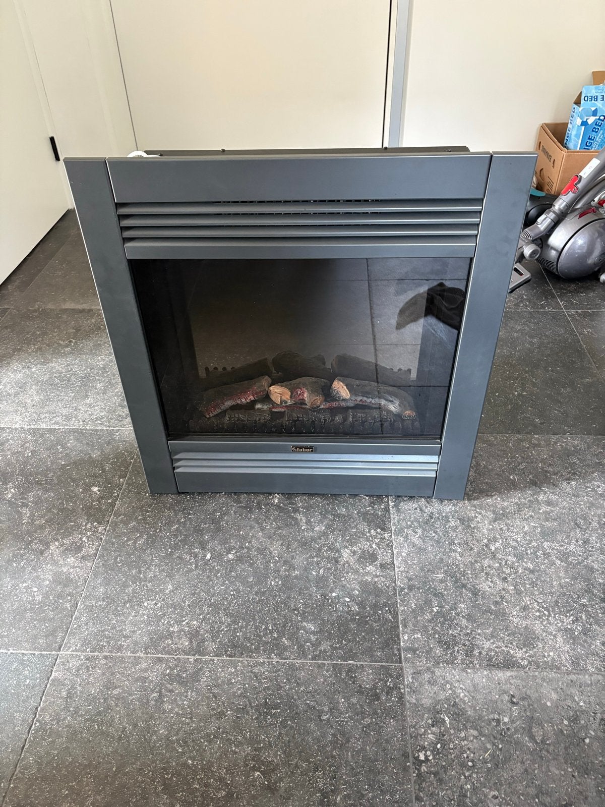 Faber Narvik elektrische haard met verwarming, Ophalen, Gebruikt, Vrijstaande haard, Elektrische haard