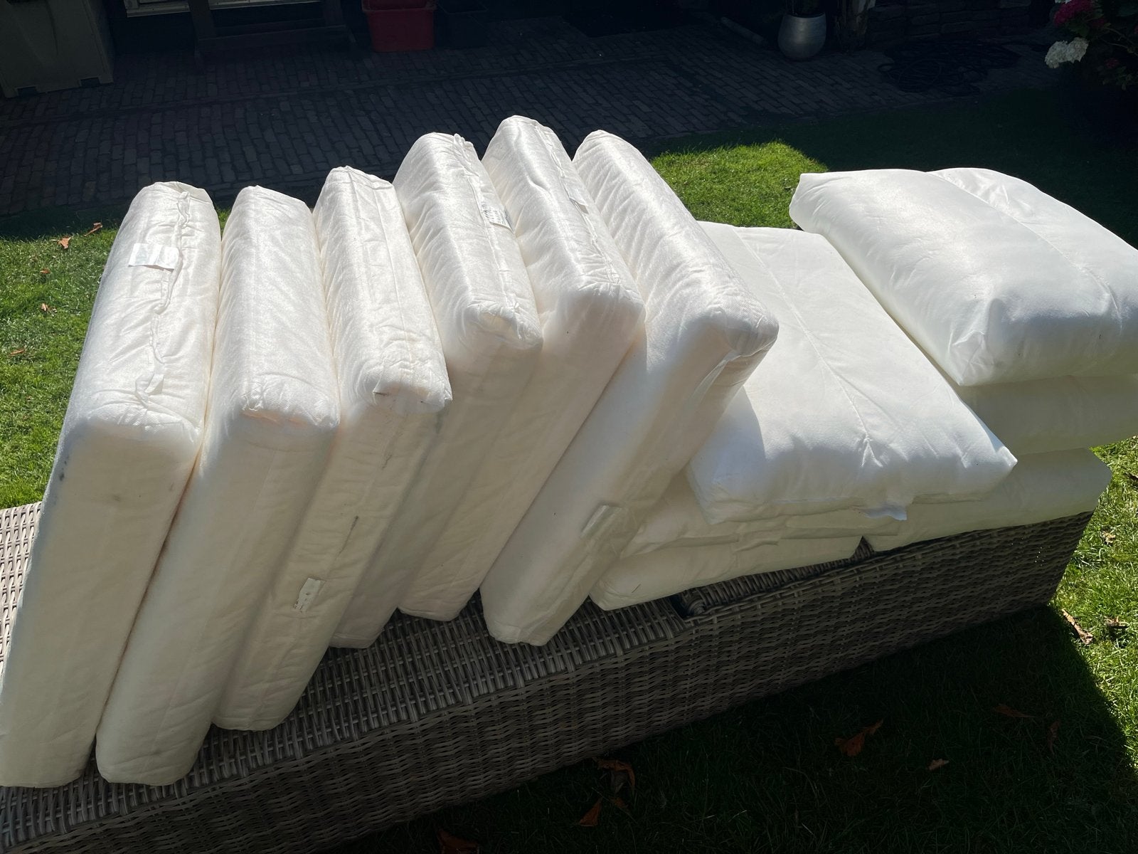 Tuinkussens voor loungebank (antraciet, 6 paar), Tuin en Terras, Tuinmeubel-accessoires, Ophalen, Zo goed als nieuw