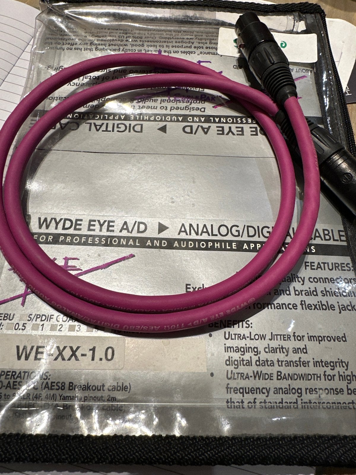 Apogee Wyde Eye A/D Analoog/Digitaal Kabel, Ophalen of Verzenden, Gebruikt, Minder dan 2 meter, Overige kabels