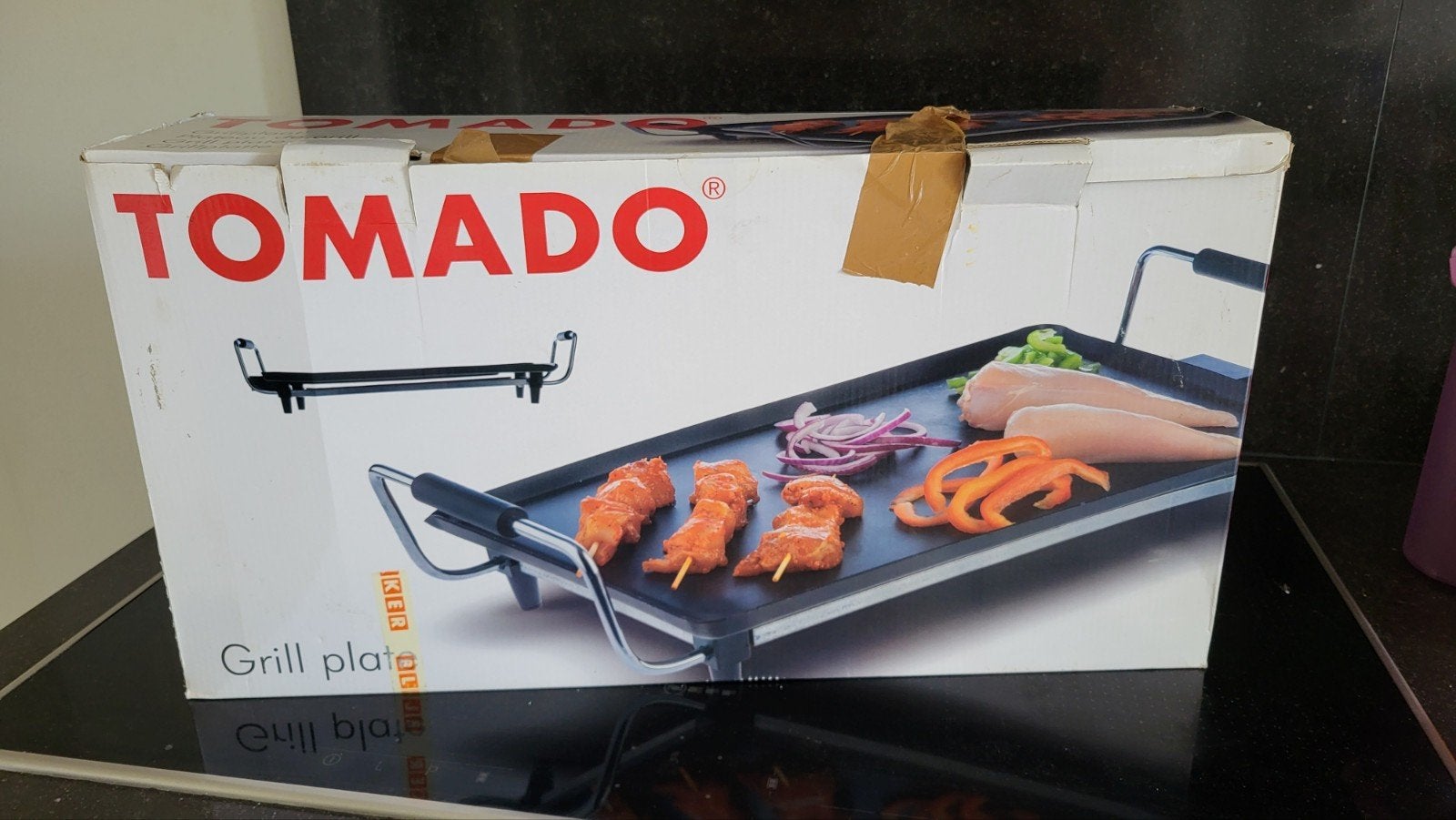 tomado grillplaat bakplaat camping, Ophalen of Verzenden, Gebruikt, Tafelgrill