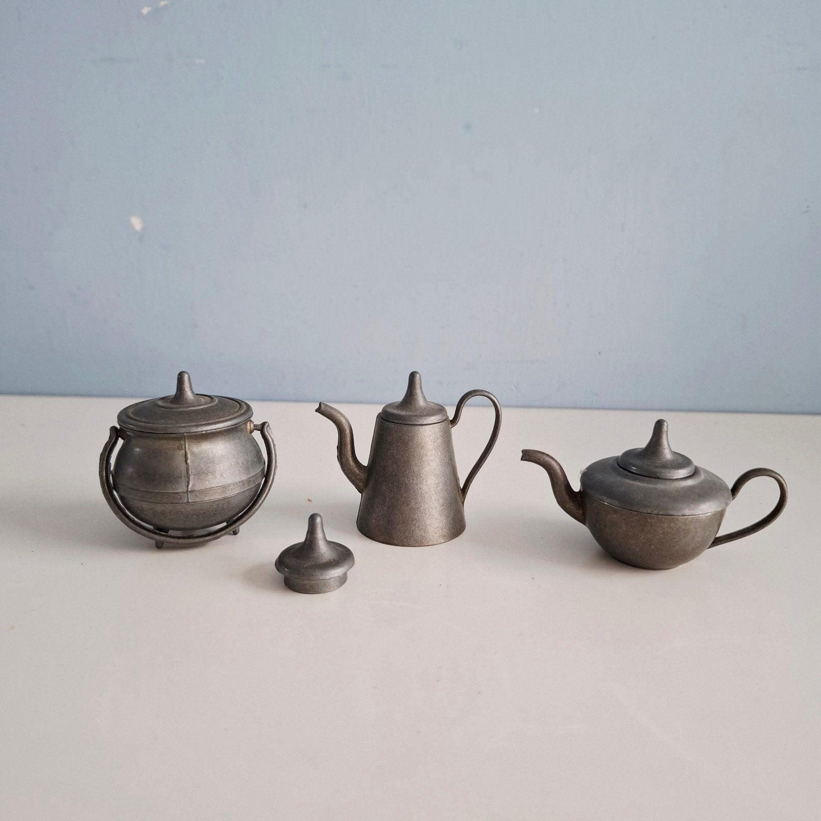 Vintage tinnen miniaturen keukengerei, Antiek en Kunst, Ophalen of Verzenden