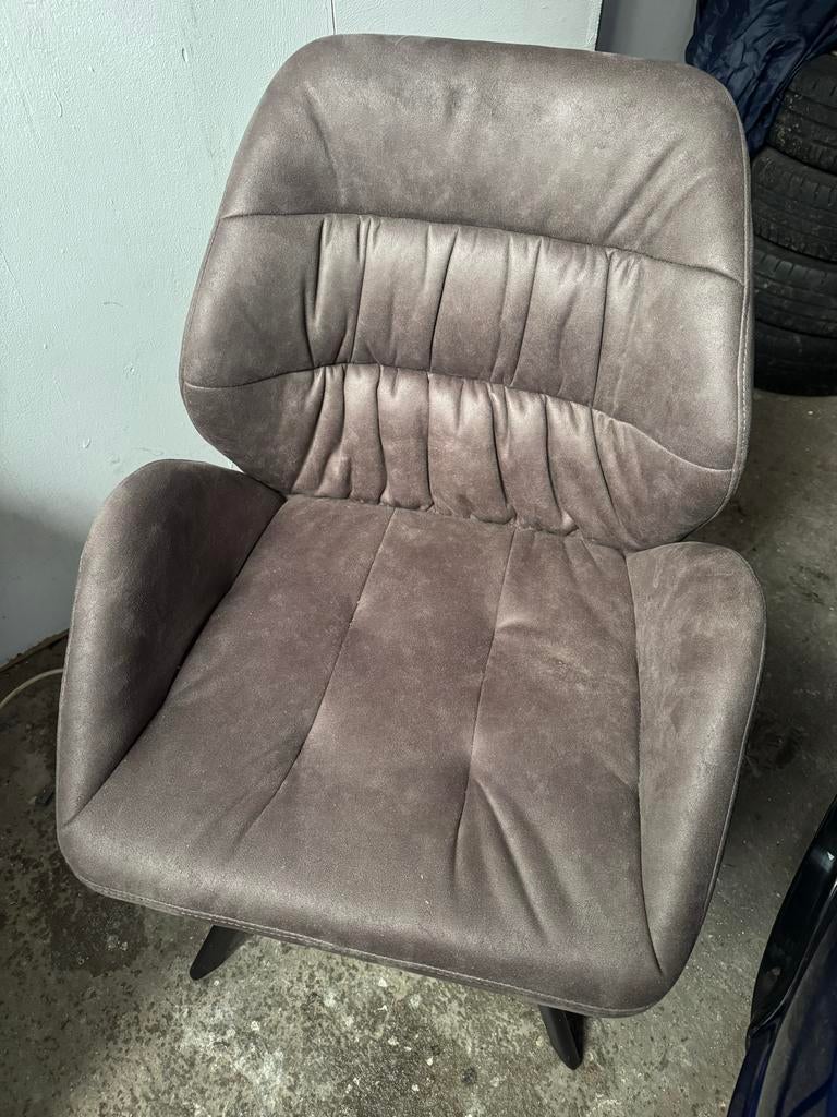 Twee grijze stoelen, Huis en Inrichting, Stoelen, Ophalen, Gebruikt, Twee, Stof