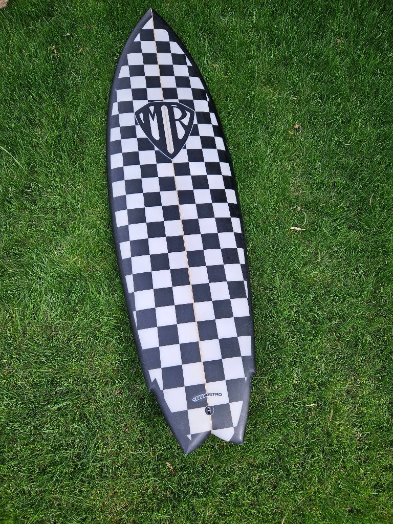 Mark Richards MR 1980 retro twin fin, Ophalen, Nieuw, Shortboard, Met koord
