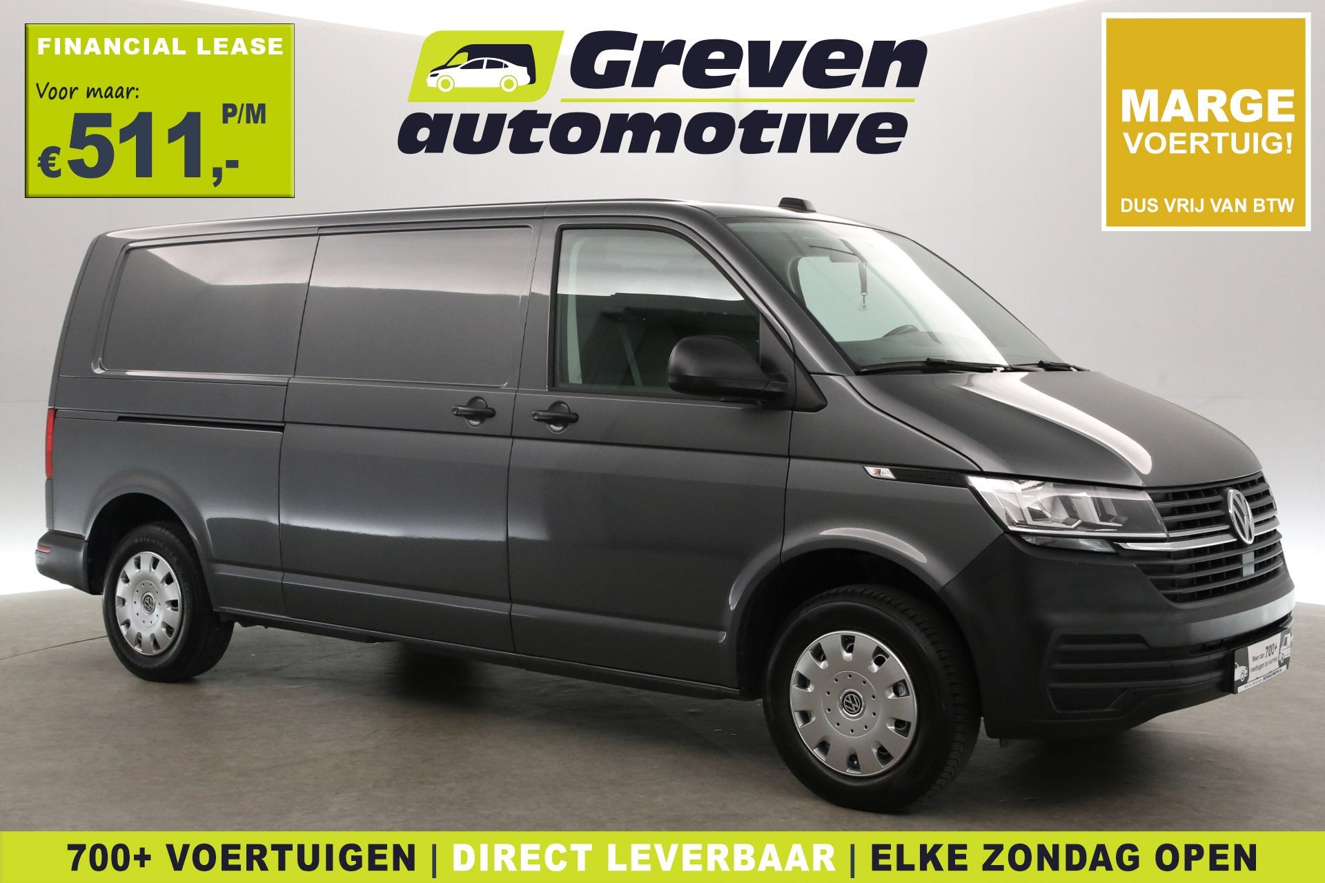 Volkswagen Transporter 2.0 TDI L2H1 150PK | Marge | Aut. | A, Auto's, Gebruikt, Euro 6, 4 cilinders, 150 pk