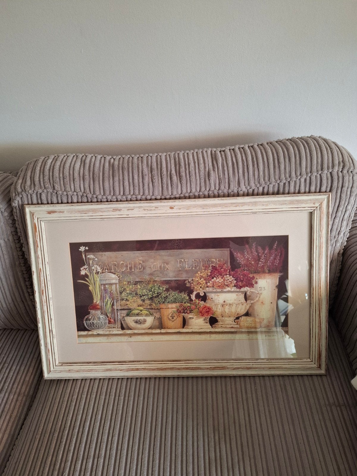 Ingelijste print 'Marché aux Fleurs' van Kathryn White, Achter glas, Klassiek, Print, Papier