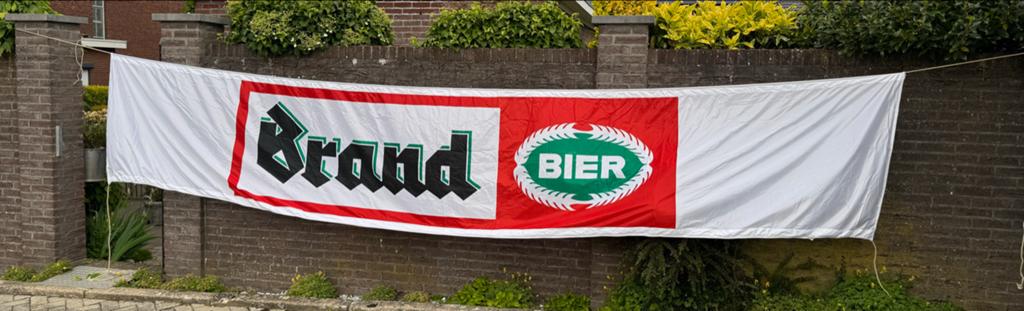 Brand Bier Banner/Spandoek, Ophalen of Verzenden, Zo goed als nieuw, Reclamebord