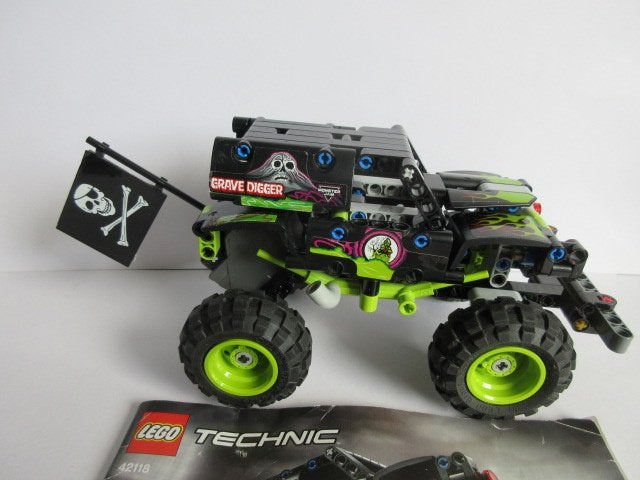 42118 Technic pull back, Monster Jam Grave Digger, Ophalen of Verzenden, Zo goed als nieuw, Lego
