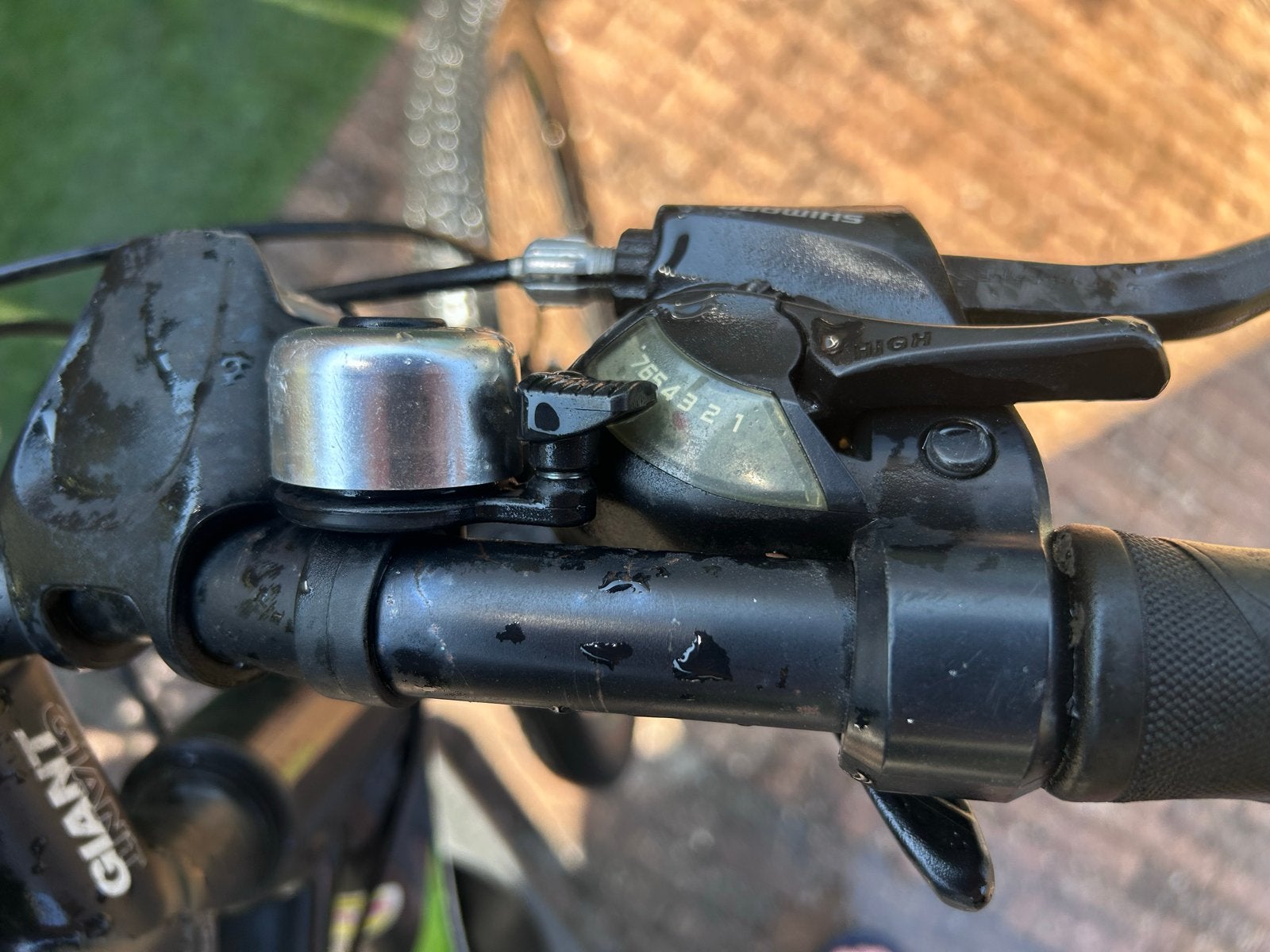 Giant Mountainbike - Zwart/Groen, 27 versnellingen, Fietsen en Brommers, Ophalen, Gebruikt, Velgrem, Giant