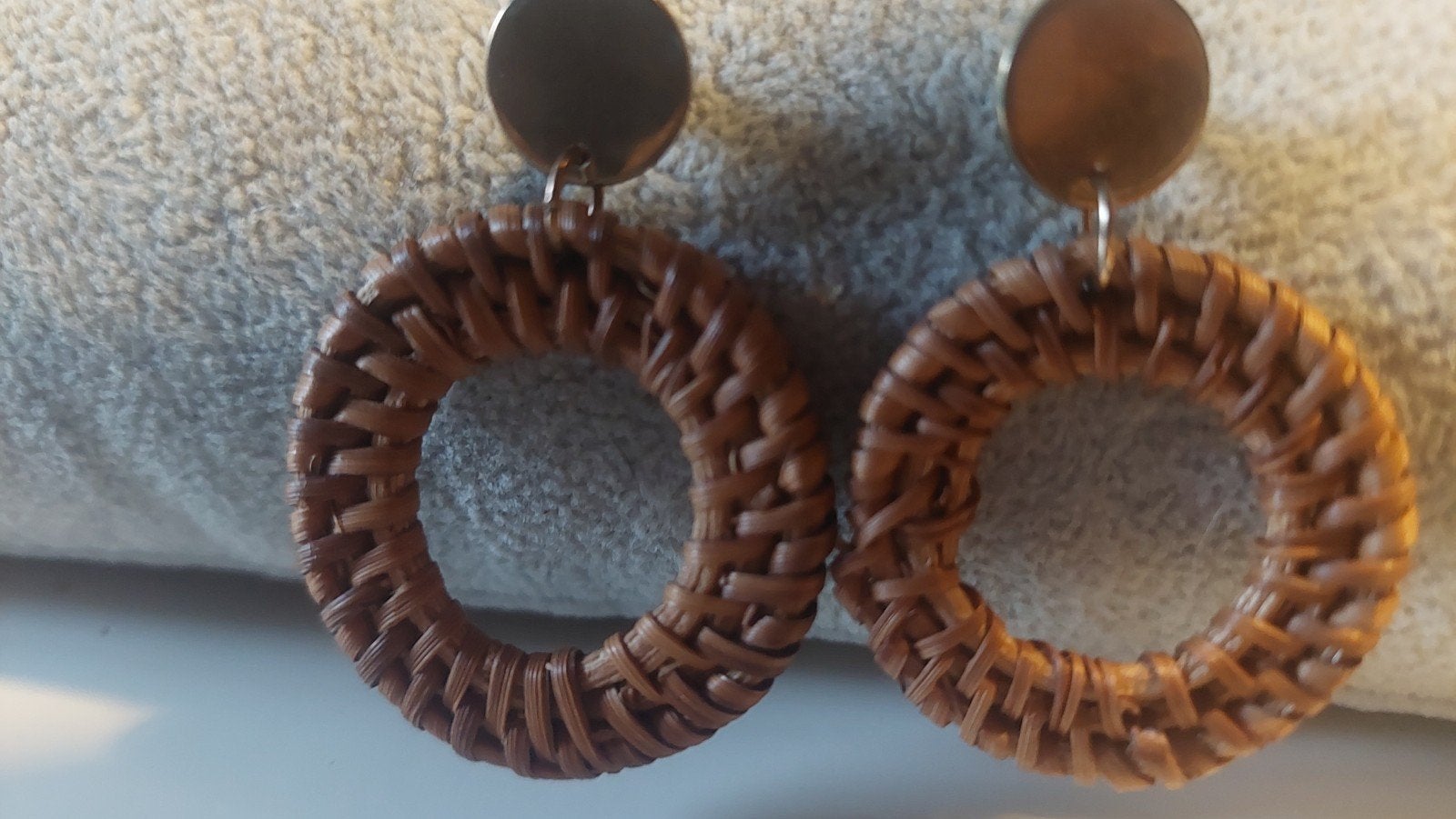 Gevlochten Oorbellen - Bohemian Stijl, Sieraden, Tassen en Uiterlijk, Oorbellen, Overige materialen, Hangers, Bruin, Ophalen of Verzenden