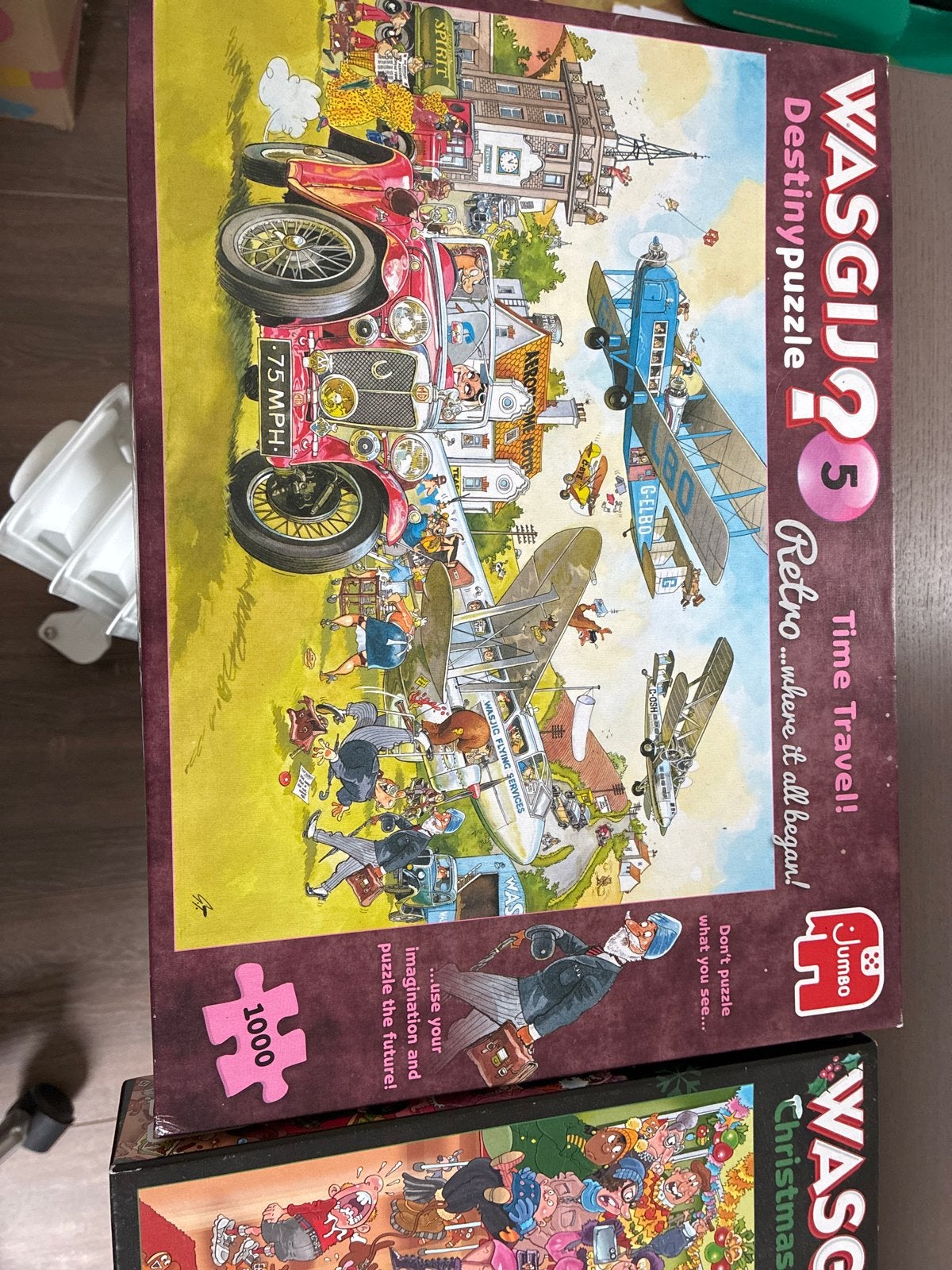 Wasgij Puzzel - Time Travel & Christmas - 1000 stukjes, Ophalen of Verzenden, 500 t/m 1500 stukjes, Gebruikt, Legpuzzel