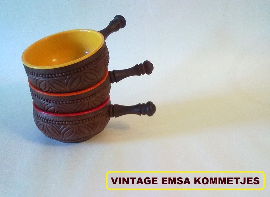 Retro Vintage EMSA saus schaaltje kommetje servies jaren 70, Kunststof, Gebruikt, Overige merken, Vintage